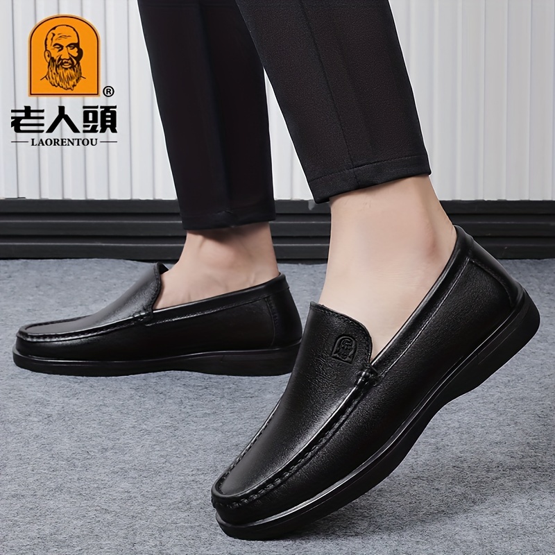 Laorentou Men's Premium Leather Horsebit Loafer Shoes, Lightweight Non-slip Casual  Shoes, Spring And Summer - Temu