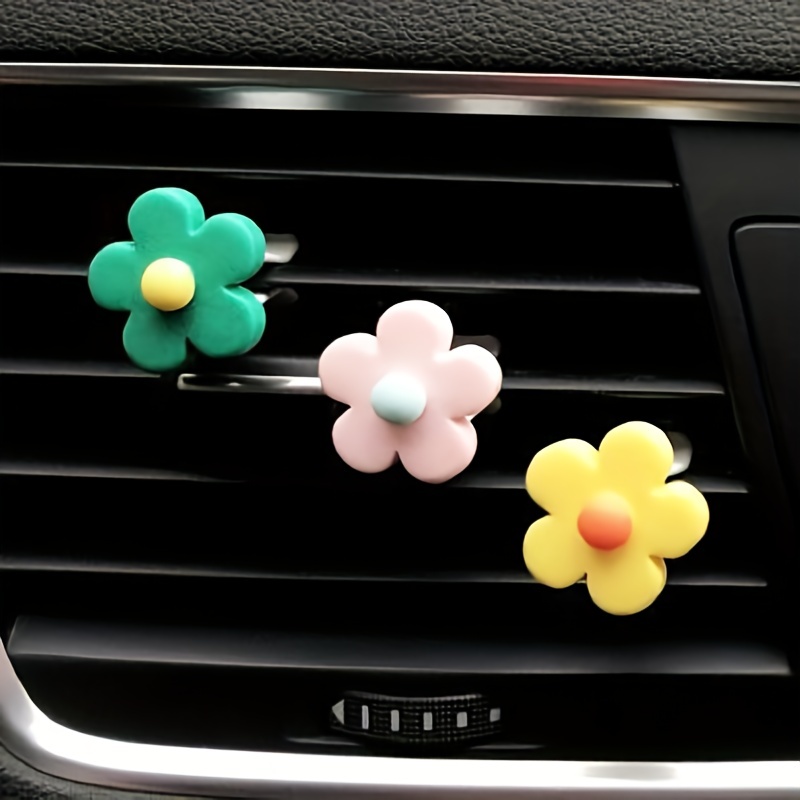 3 Stück Süße Blumen auto lufterfrischer clip Auto - Temu Austria