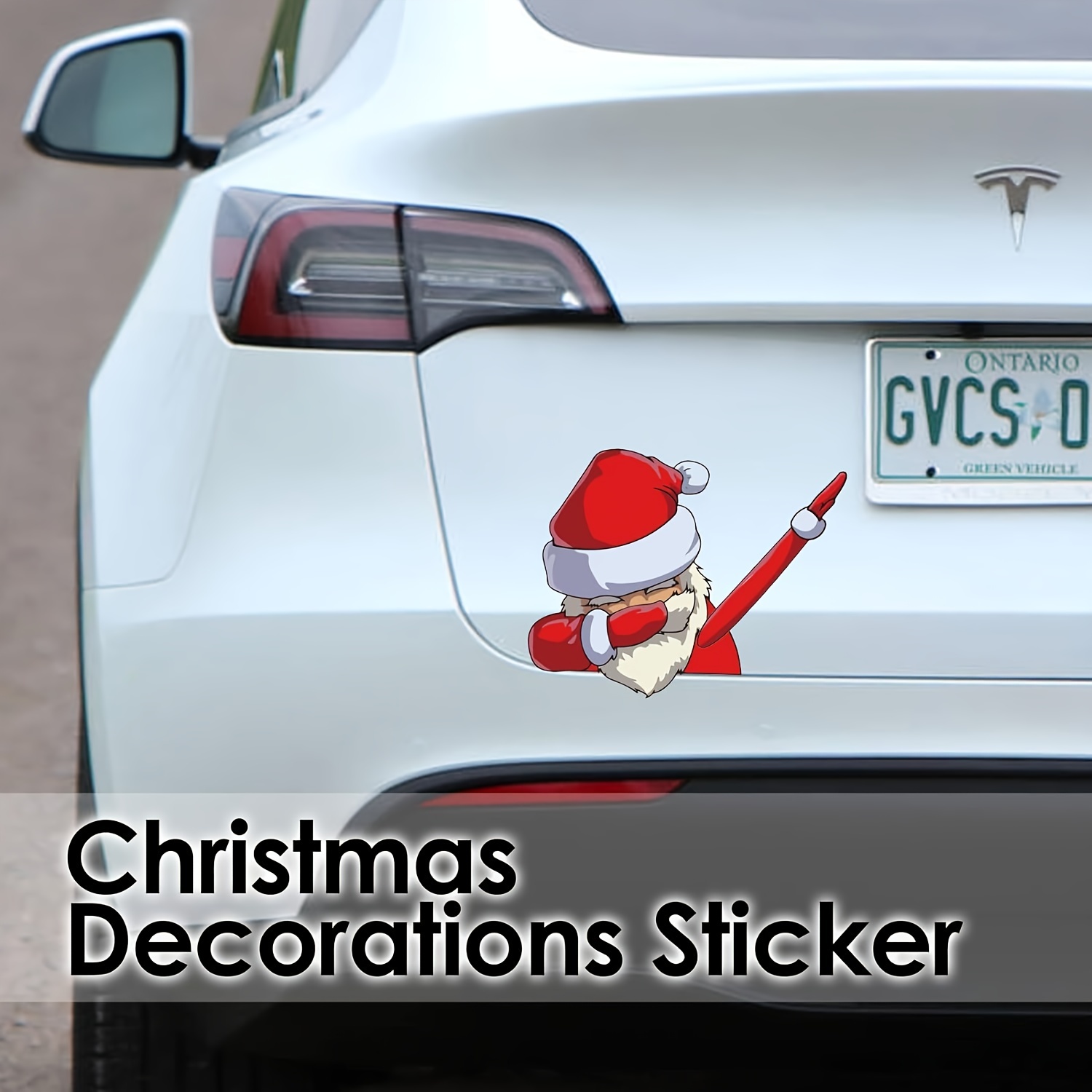 Christmas Holiday Car Decal Vinyl Green Car Accessories - Temu