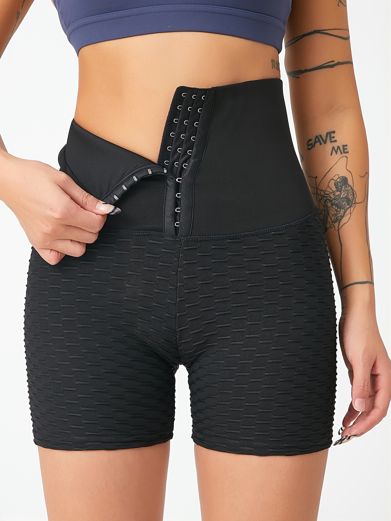 Sporty High Waist Shaping Shorts Comfy Breathable Tummy - Temu