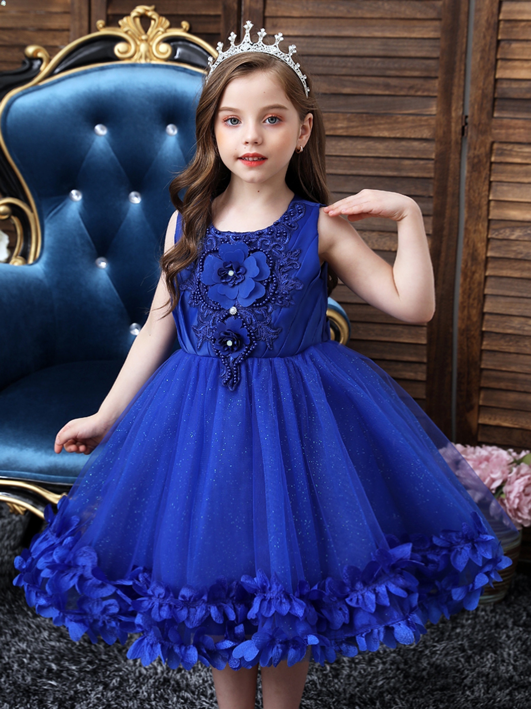 Blue party dress outlet for girl