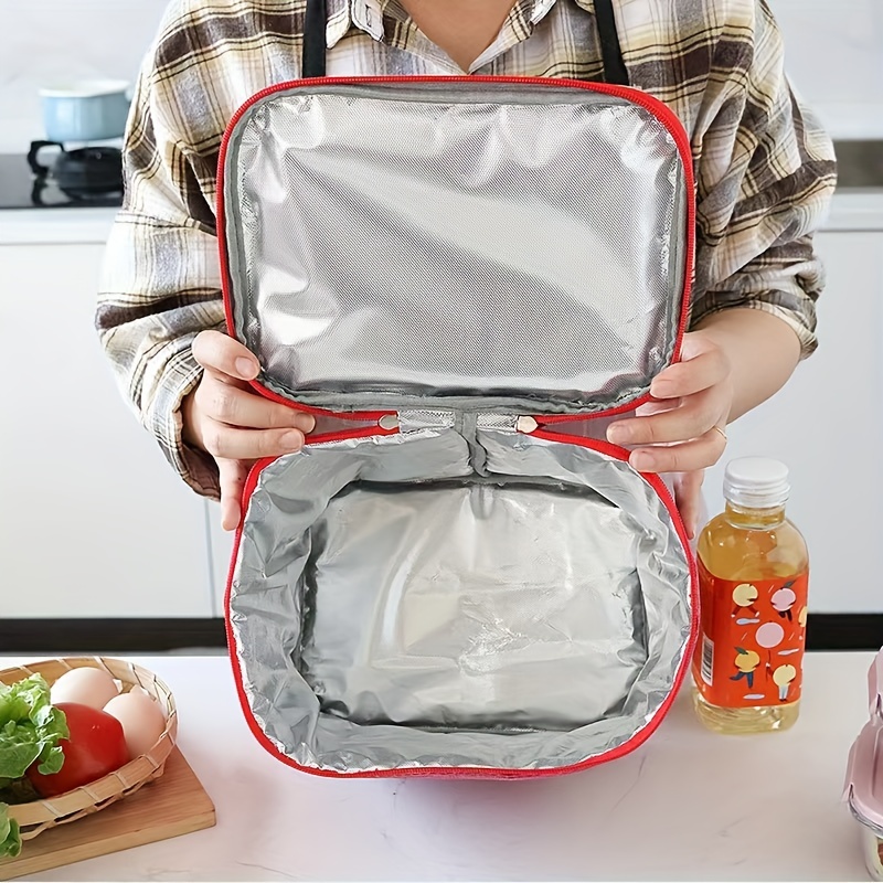 Insulation bag lunch box bag portable portable insulation bag lunch bag  with rice bento bag lunch box storage bag ice bag 1pc navy blue