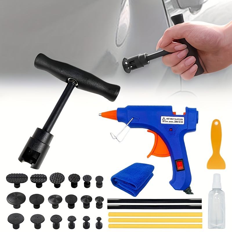 Professional 20 Piece Car Dent Repair Tool Set With FREE Glue Gun
