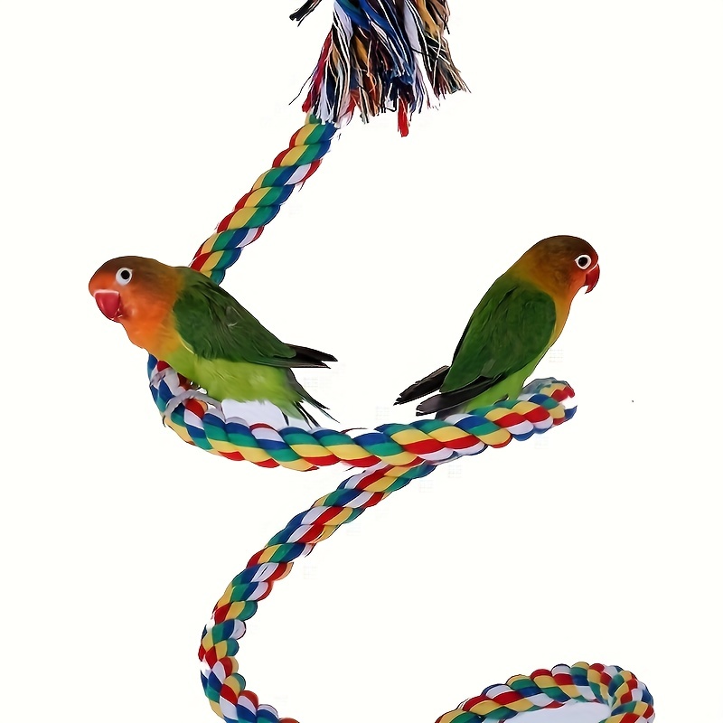 Colorful Rope Bird Stand Perch Parrot Gnawing Toy Parrot - Temu