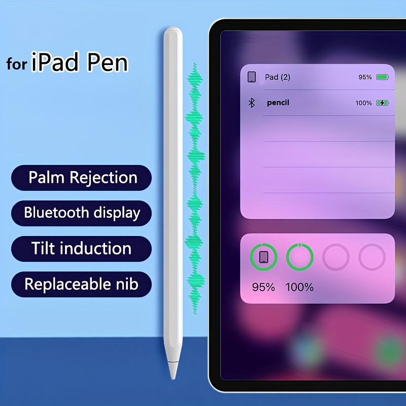 UGREEN-Bolígrafo Stylus para Apple Pencil, carga inalámbrica magnética para  iPad Pro 12 9 Air Mini 2022, bolígrafo de inclinación con rechazo de Palma  Bluetooth