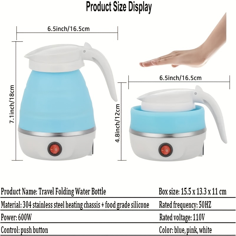 Portable Electric Travel Kettle With Adjustable Temperature - Temu