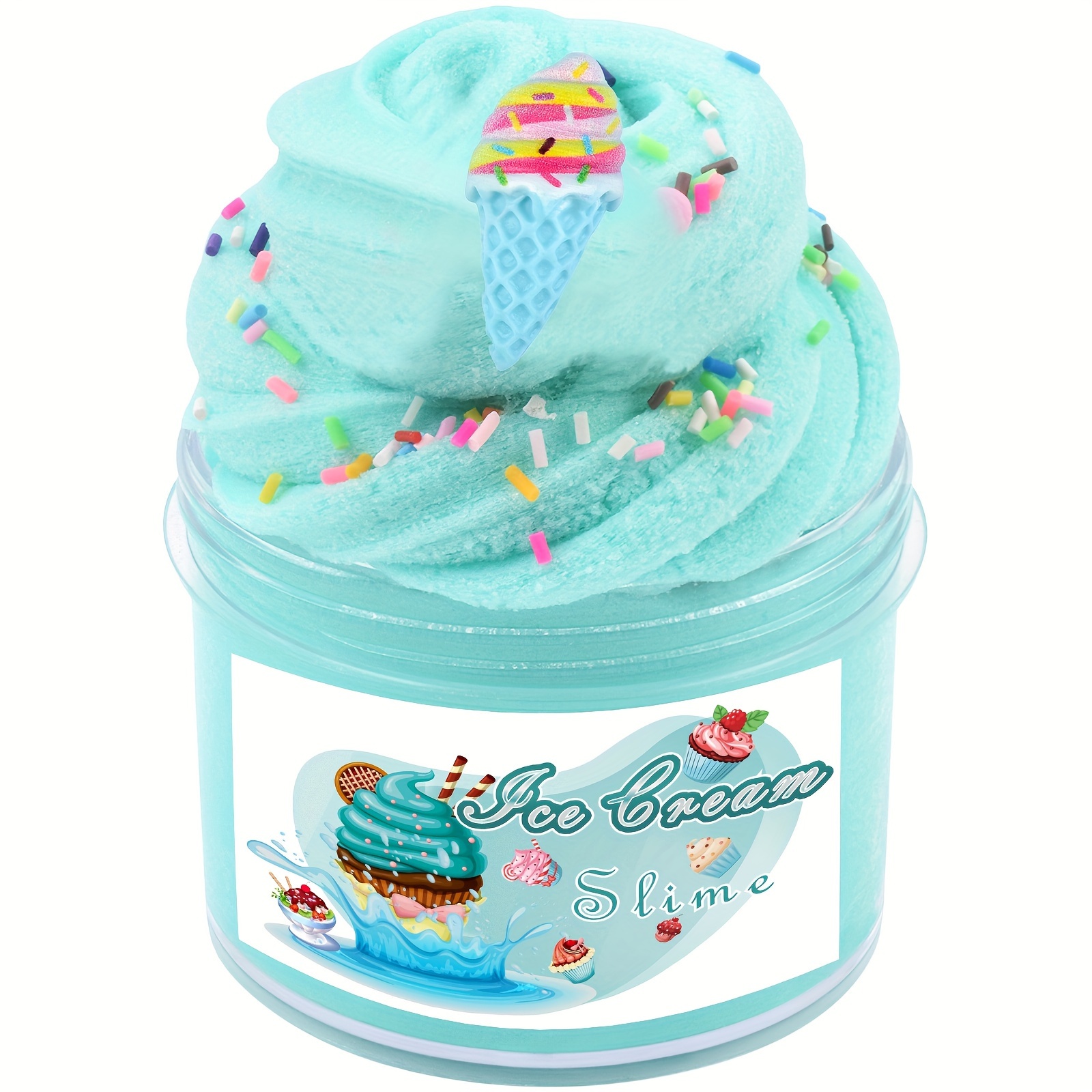 Cloud Slime Kit With Red Watermelon And Mint Charms Scented - Temu