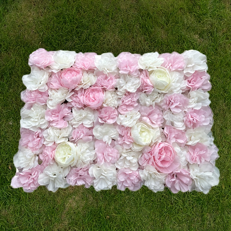 HONGMEIHUI Artificial Flower Wall Panel 3D Rose Wall Backdrop Flloral Wall  Pared de Flores Artificiales para Decoracion Pink Flower Wall Panels Decor  for Home Weding Party Decoration(Red): Artificial Flowers