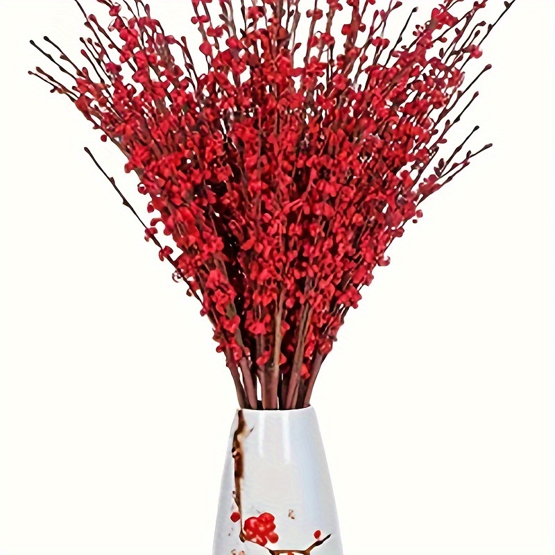 Large Red Berry Stem 75cm  We'll Make Your Christmas Complete