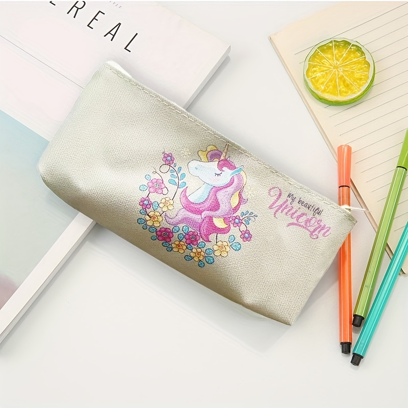 Girl Canvas School Supplies Cute Cartoon Korean Pencil Case Storage Bag  Pencil Pouch Stationery 5 