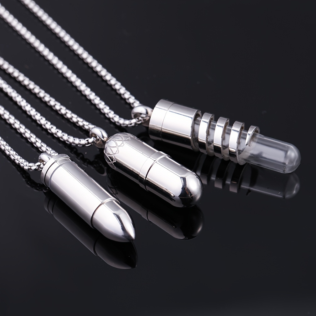 1pc Collier Pendentif En Acier Inoxydable Collier Diffuseur - Temu