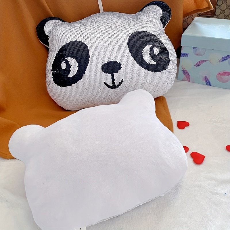 Sequin panda outlet pillow