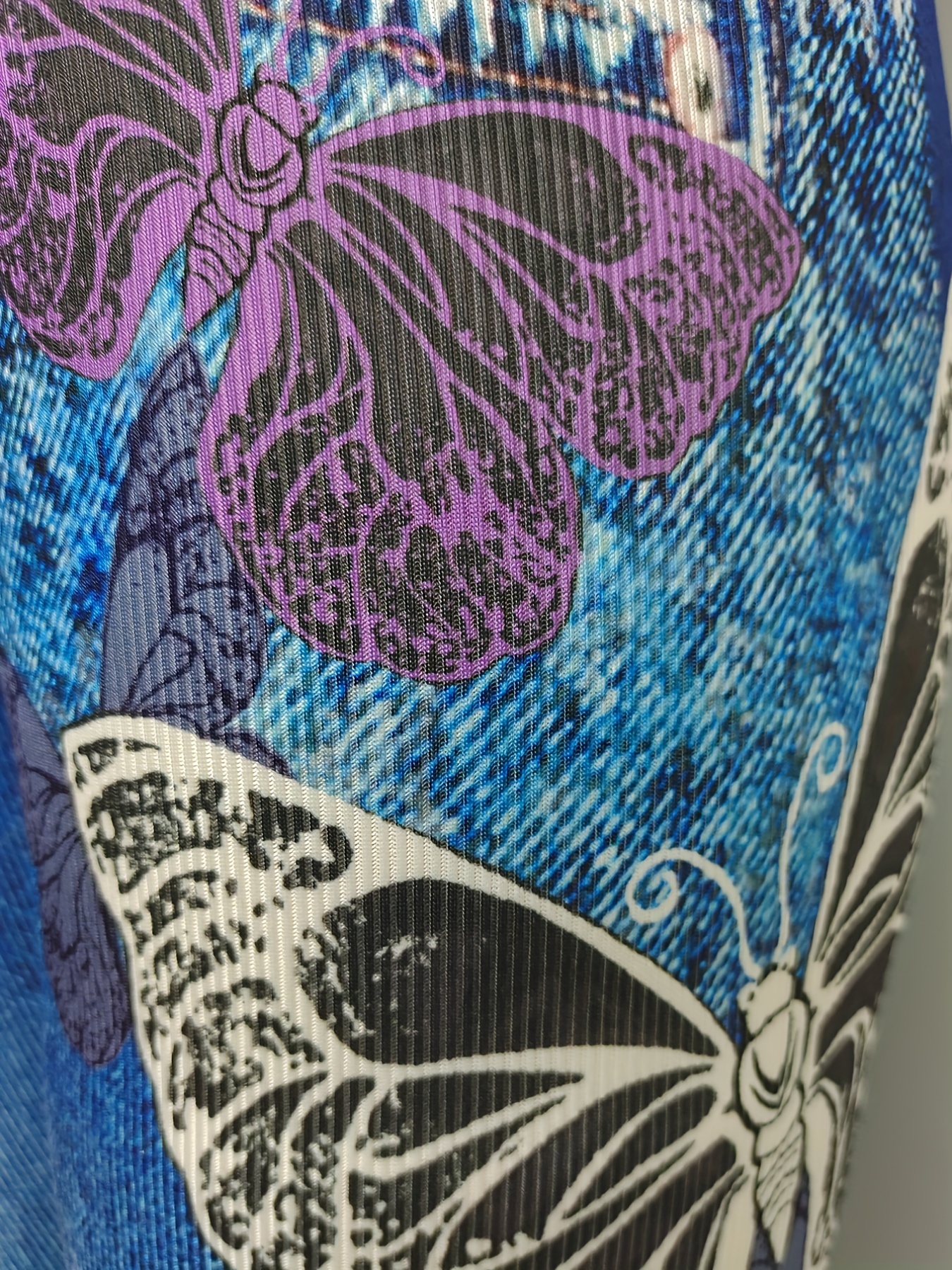 Butterfly Print Jeggings Casual High Waist Slim Long Length - Temu