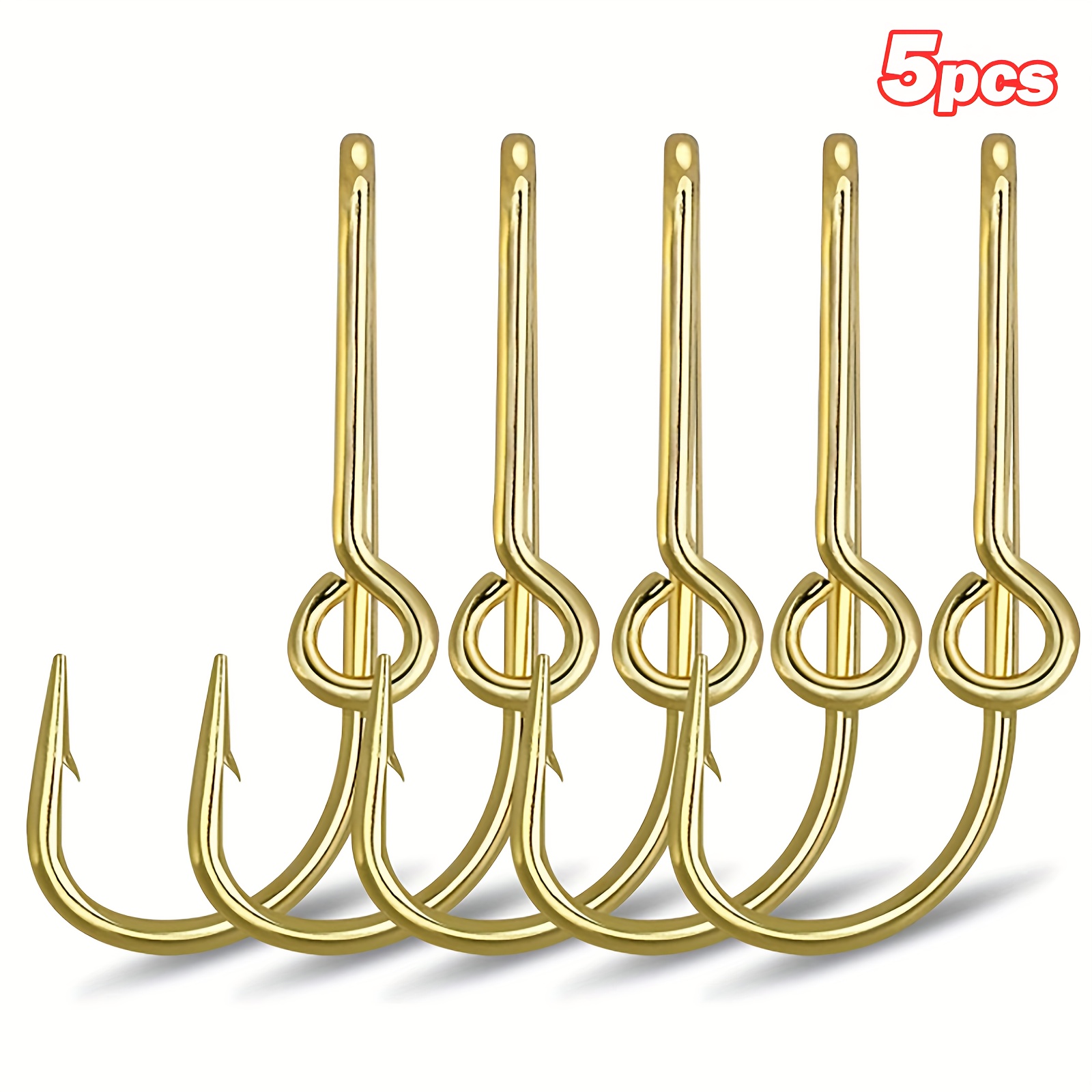 Golden-Plated Fish Hook Hat Clips for Sale