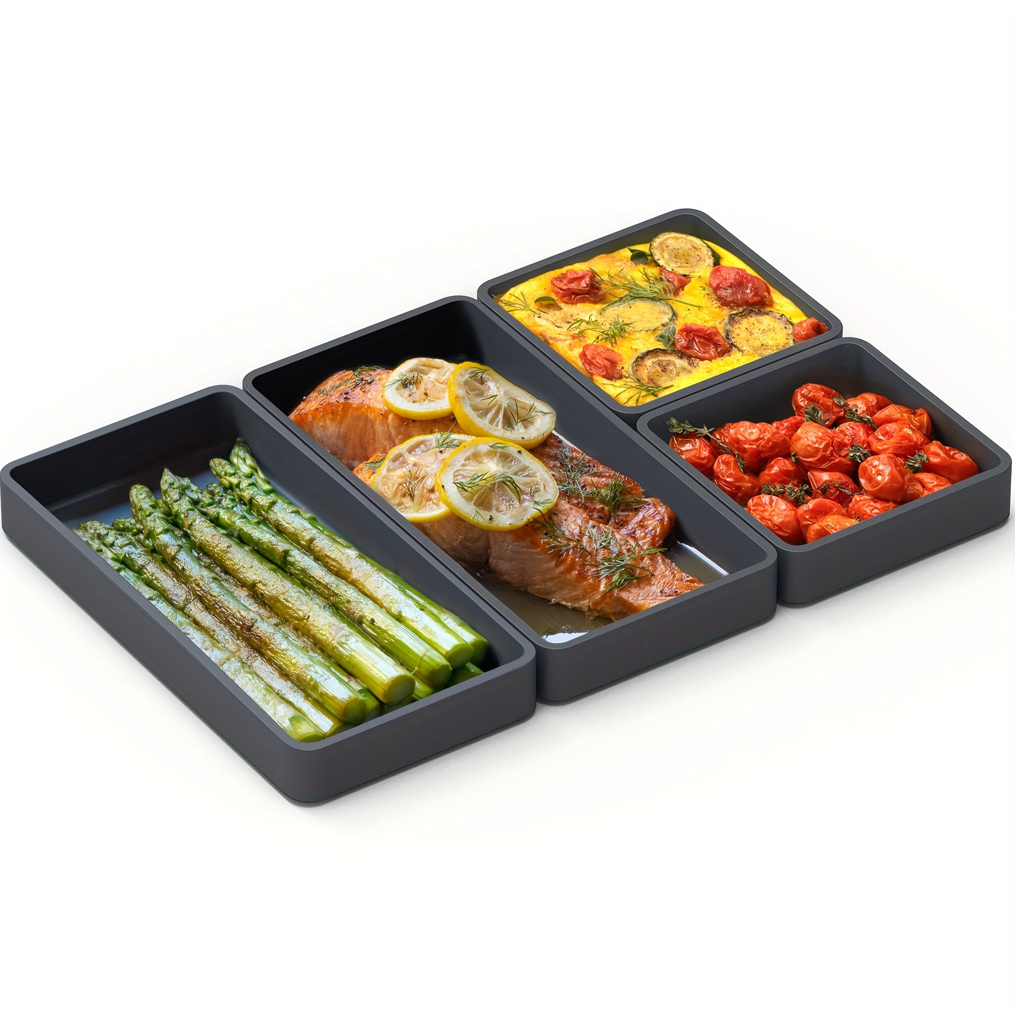 Silicone Sheet Pan Set,4pcs Silicone Dividers For Baking Trays