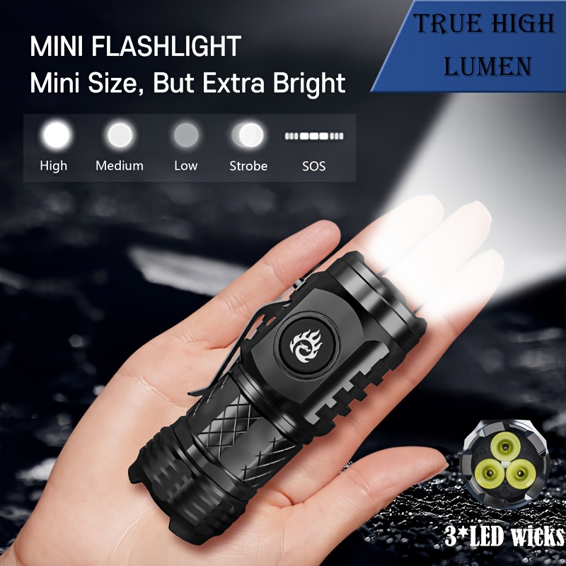 Linterna de Bolsillo súper Brillante de Alta Potencia de 1000000 lúmenes,  Xhp160 Lámpara de luz de Flash Impermeable LED Linterna para Acampar al  Aire