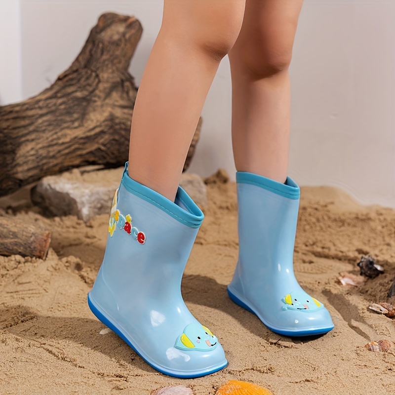 Zapatos de agua de goma de PVC para niños, botas de lluvia clásicas para  niños, botas de lluvia impermeables, botas de nieve para bebés, para niñas