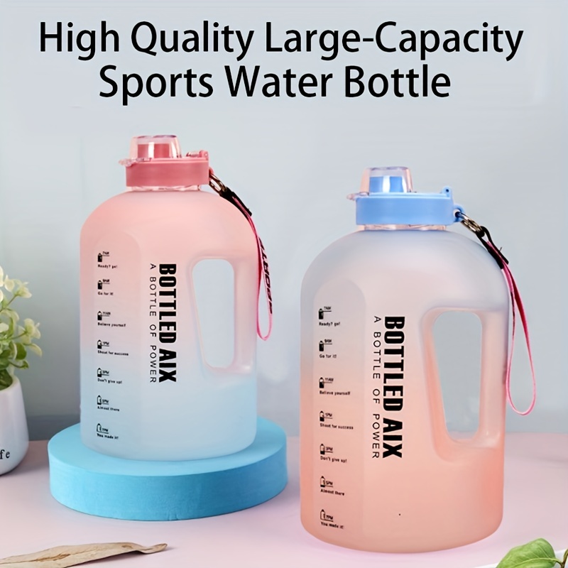 Leakproof Gradient Color Water Bottle With Time Mark And - Temu