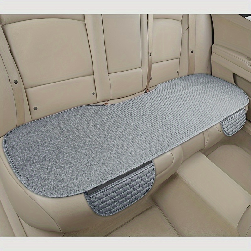 Universal Car Front Rear Seat Cushion Mat Cover Linen Car Backrest Chair  Cushion