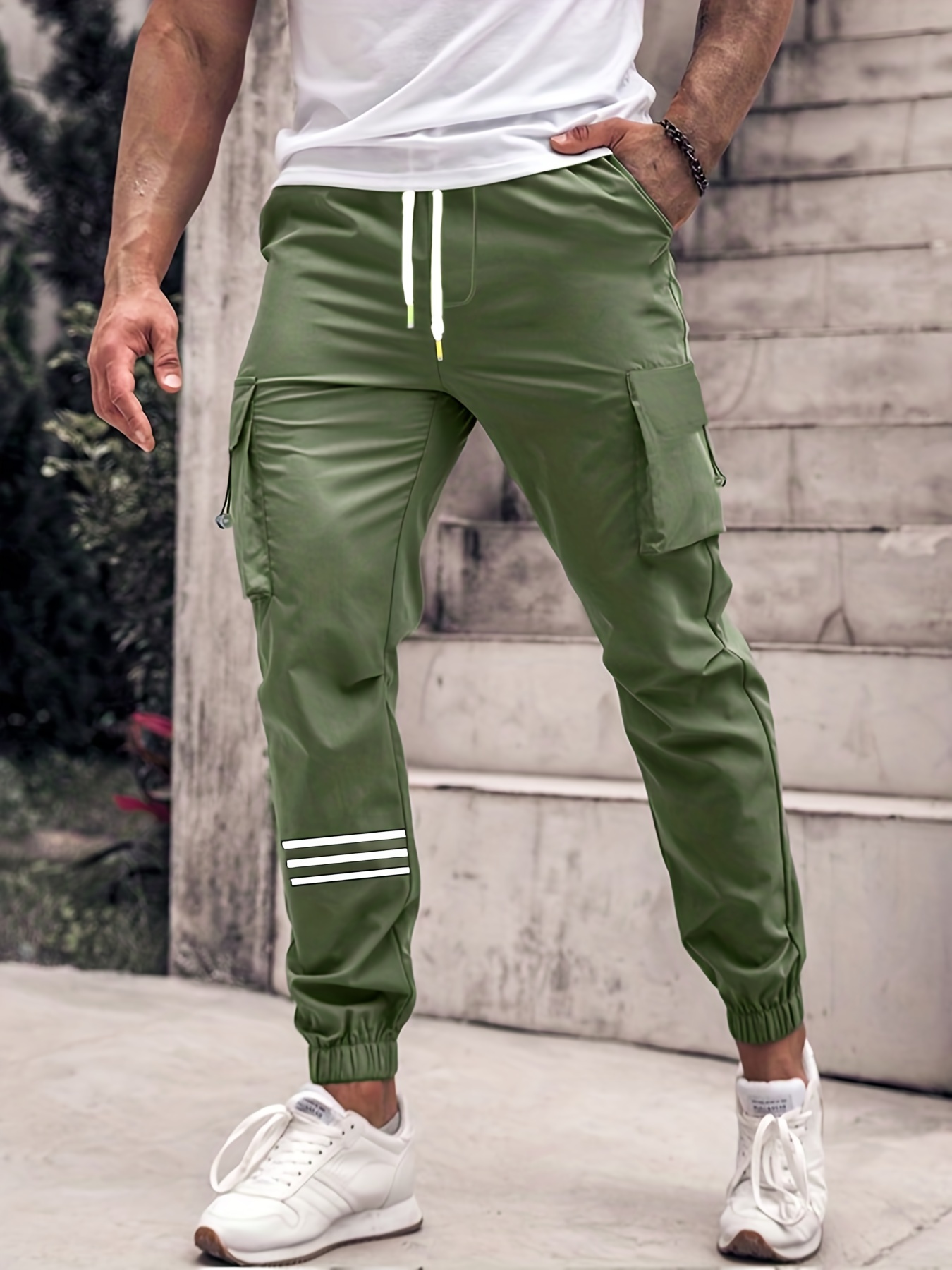 Multi Flap Pockets Cargo Pants Men's Casual Loose Fit - Temu United Kingdom