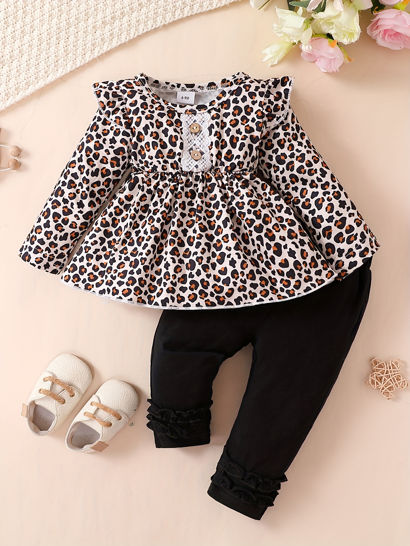  CARETOO Girls Clothes Outfits, Cute Baby Girl Floral Long  Sleeve Pant Set Flower Ruffle Top: Clothing, Shoes & Jewelry