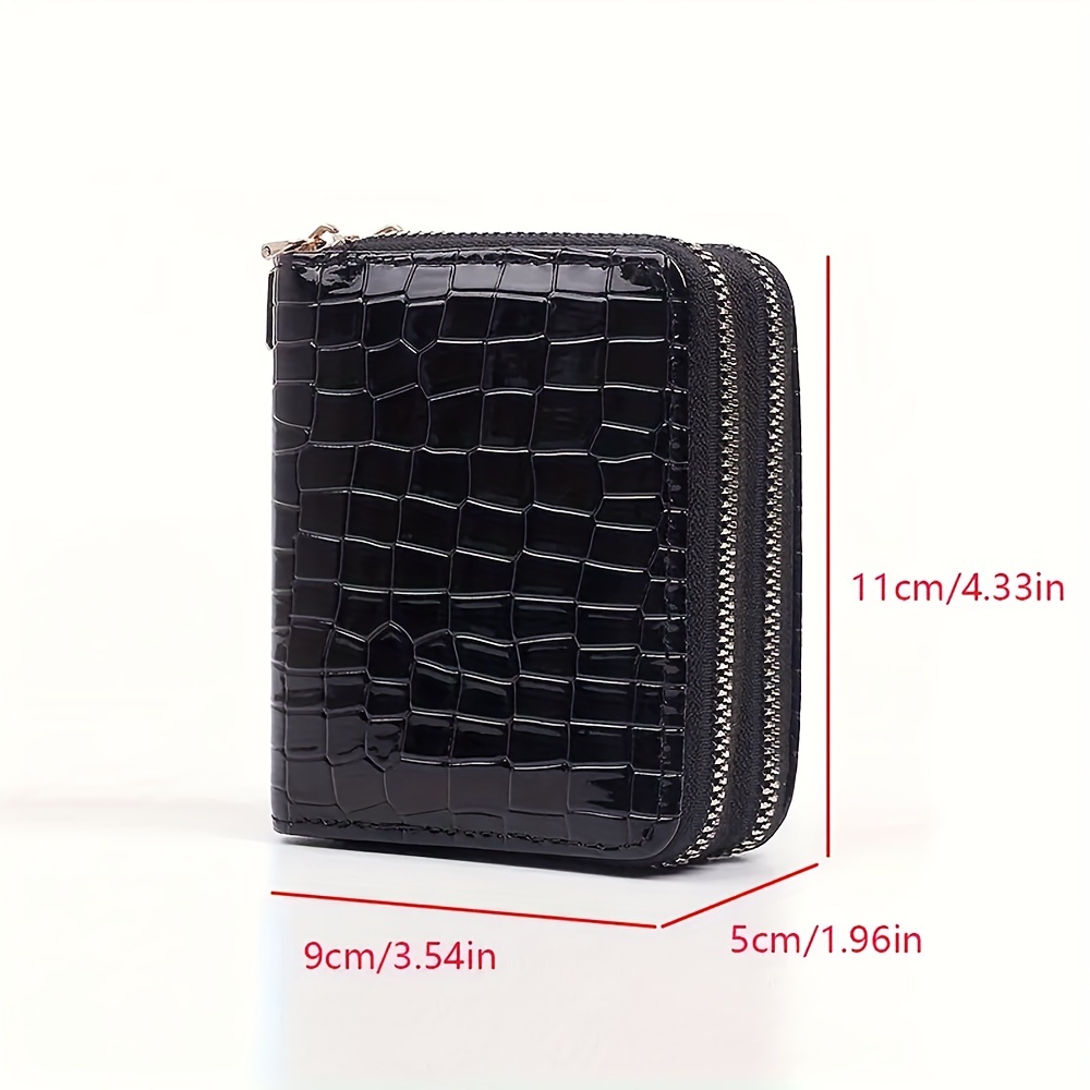 Double zip accordion discount wallet