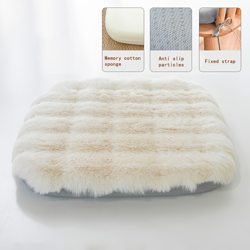 Rabbit Fur Office Chair Cushion  Rabbit Fur Butt Chair Cushions