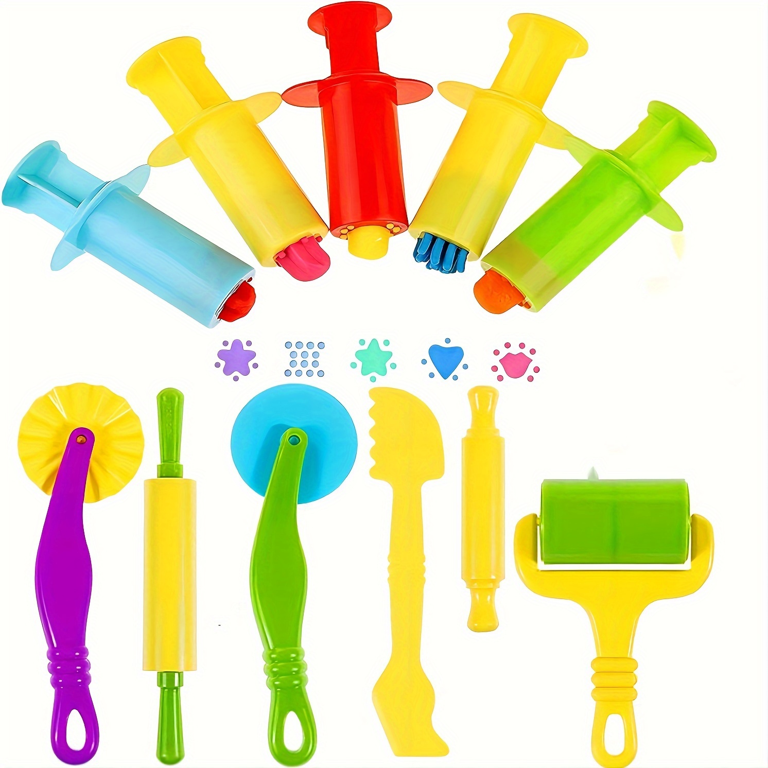 6pcs/set Kids Color Play Dough Model Tool Toys 3D Tools Playdough Set Early  Learning Toys 