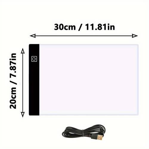 1pc portable a5 a4 led copy board light tracing box ultra thin adjustable usb interface led trace light pad for tattoo drawing streaming sketching animation stenciling