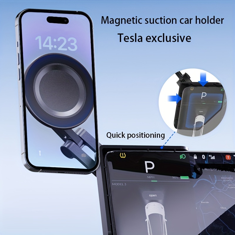 Magnetische Handyhalterung Für Model 3 Model Y, Kabellose Lade