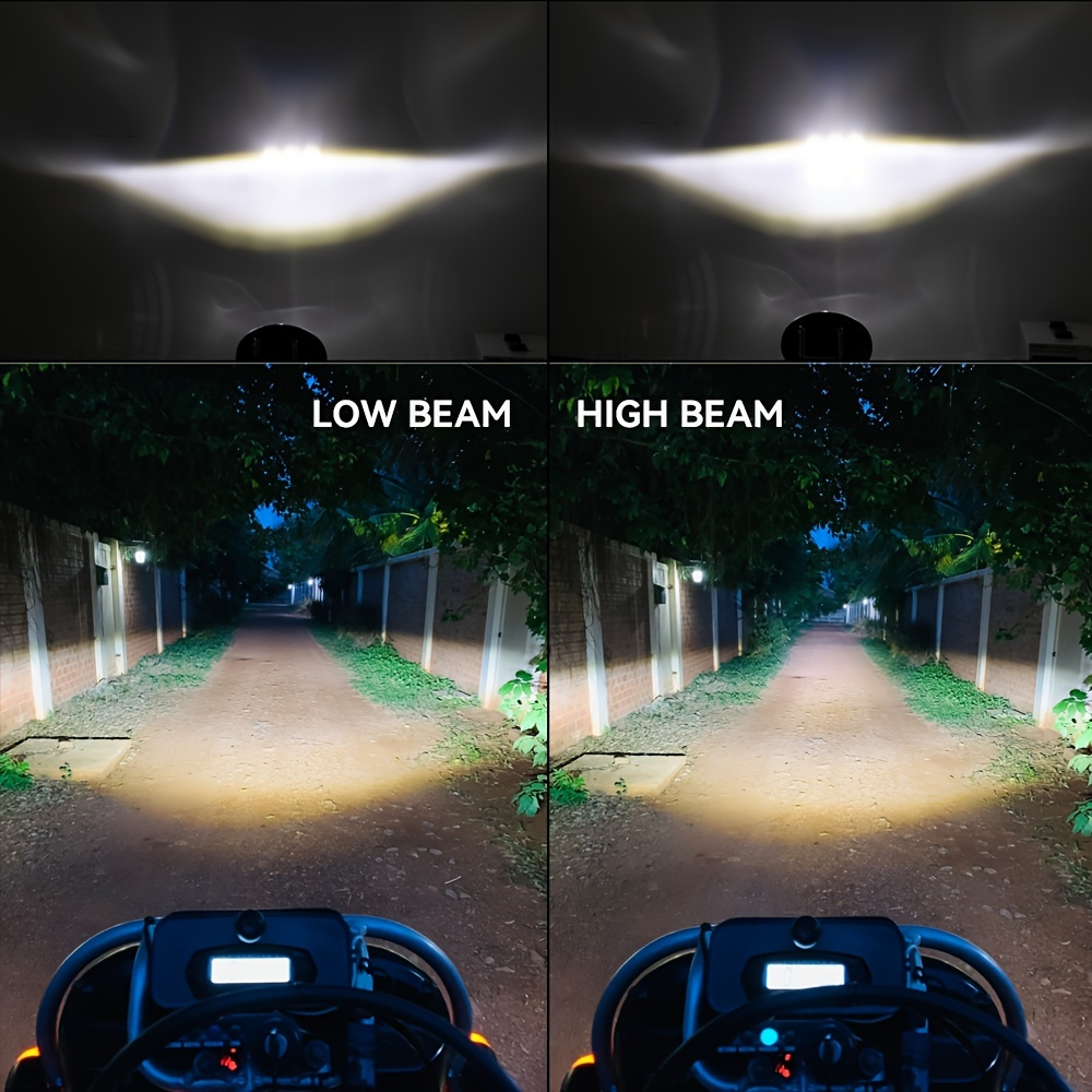 Black 5 Led Hi/lo Beam Headlight For Sportster 883 Xl1200 - Temu