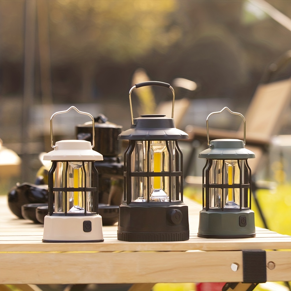 Lámpara de camping recargable, Linterna de camping retro, Lámpara de tienda  para acampar, Senderismo