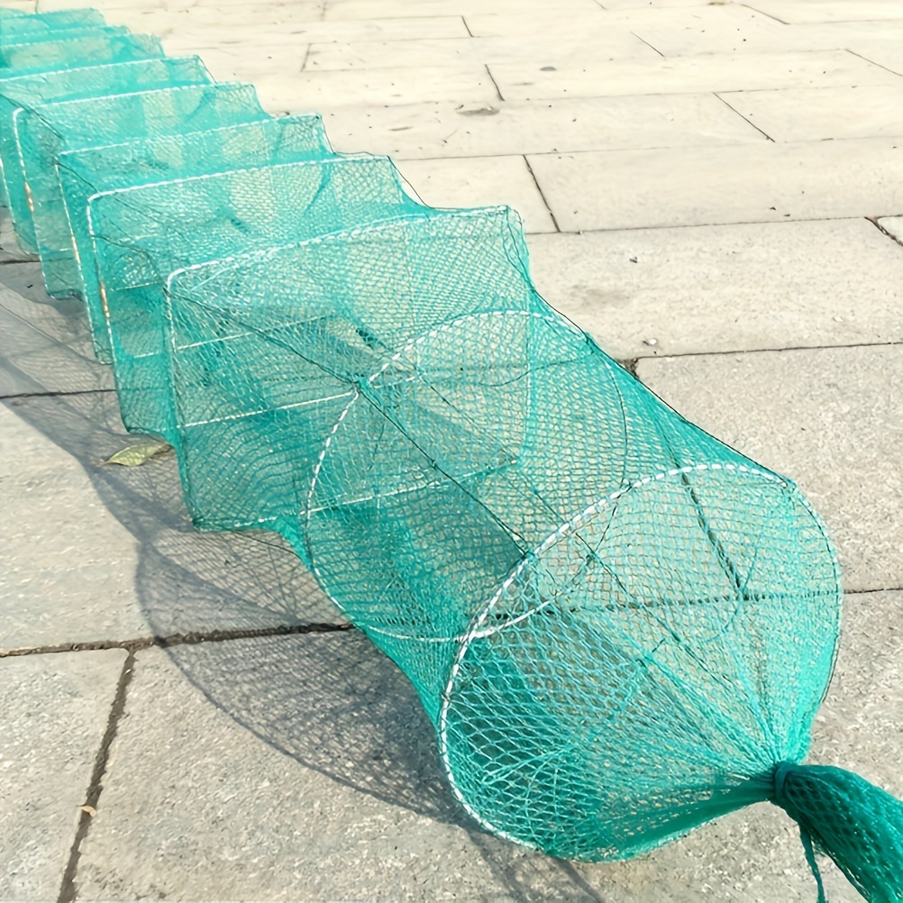 1pc Durable Foldable Nylon Trap For Catching Shrimp, Crab, Prawn, And  Lobster - Easy To Use And Store Cylindrical Retractable Fishing Net
