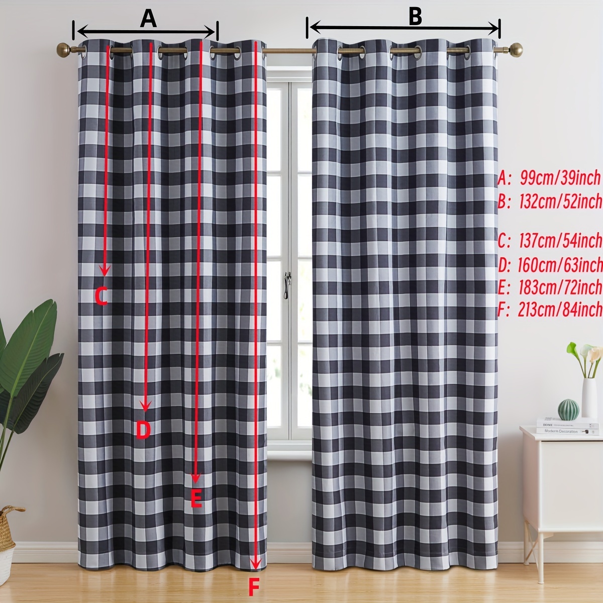 Farmhouse Kitchen Curtains Black And White Buffalo Plaid Tiers Curtains For  Windows Light Filtering Rod Pocket Thermal Insulated Short Curtain Cafe  Curtain Bedroom Cafe Kitchen Decor Window Treatments Home Decor - Temu