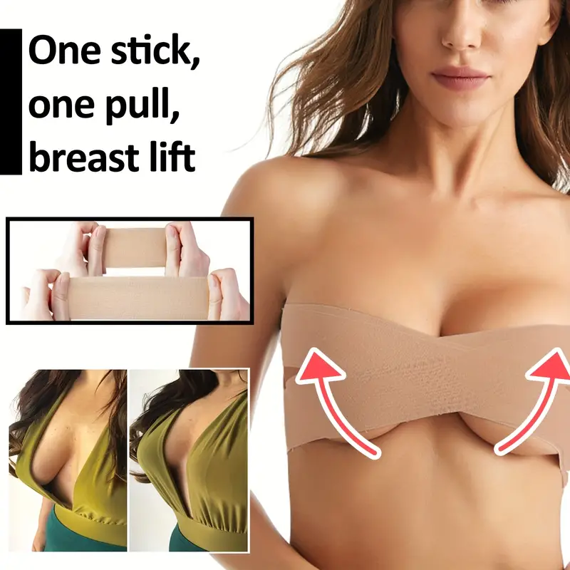 Invisible tape invisible tape silicone breathable water droplets anti-bulge  anti-sagging breast lift tape