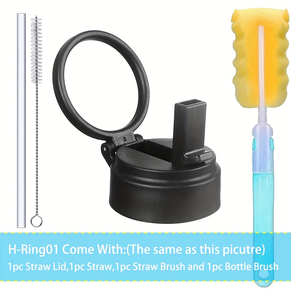 Straw Cap for YETI Rambler Bottle and RTIC Bottle, Straw Lid with 2 Straws  and 2 Brushes