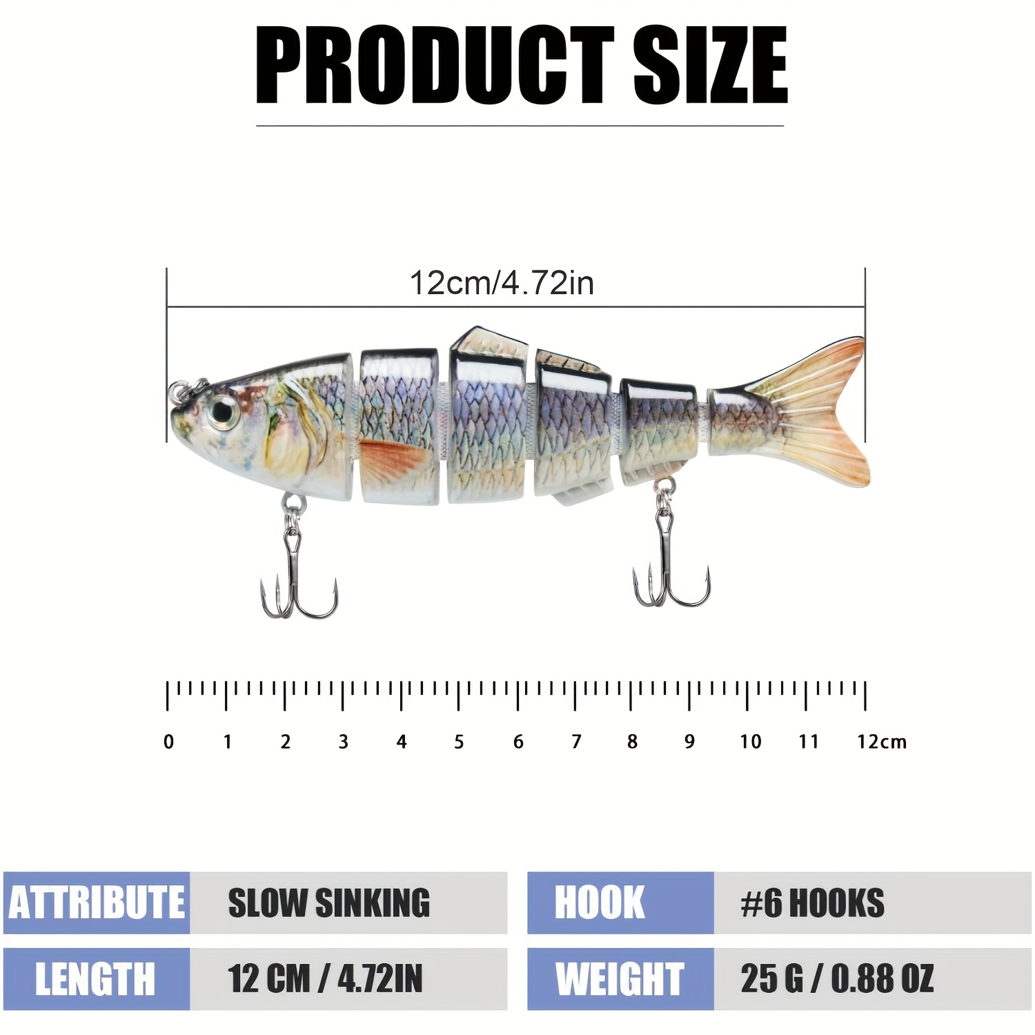 5.9inch 4 section Bionic Fishing Lures Freshwater Saltwater - Temu