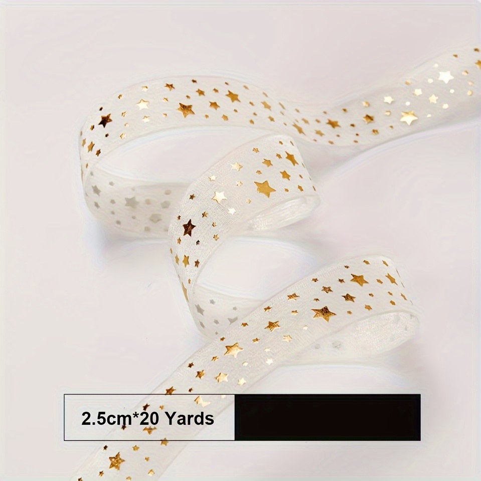 Chiffon Hot Stamping Ribbon Wired Wedding Ribbon For Gift - Temu