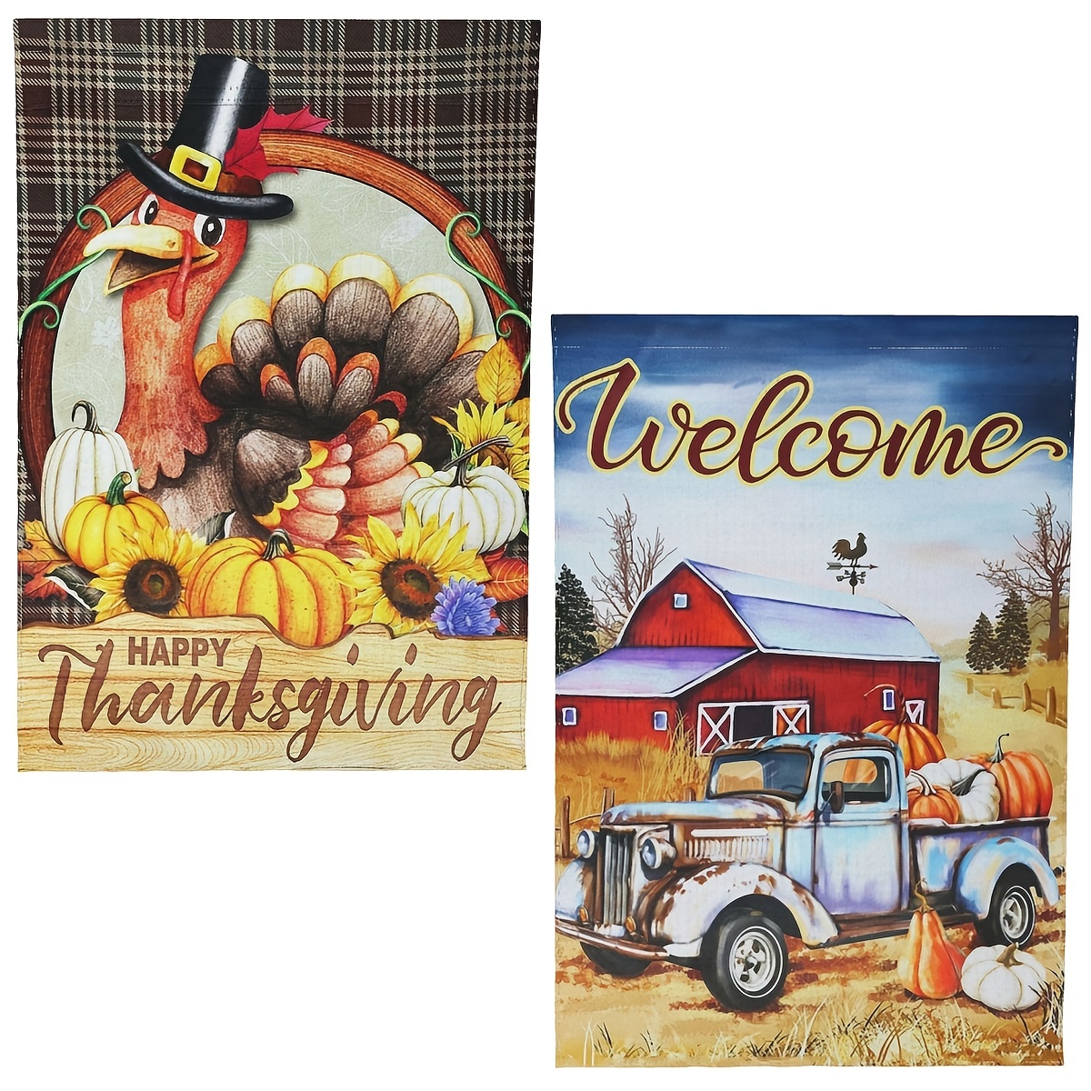 Hello Fall Thanksgiving Day Welcome Double Sided Burlap - Temu Canada