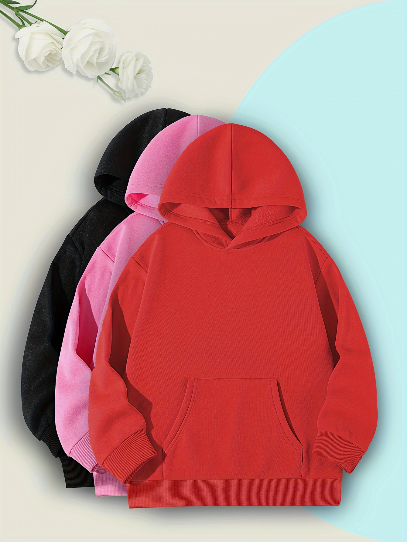 Plain red best sale hoodie kids