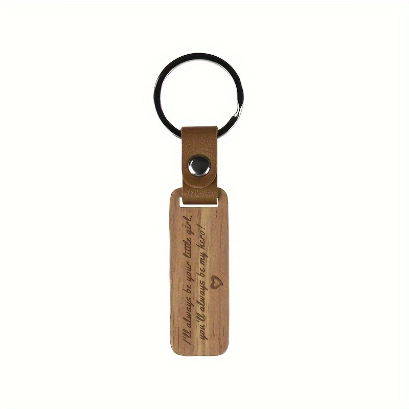 Laser-customized Wooden Keychain With Patterns