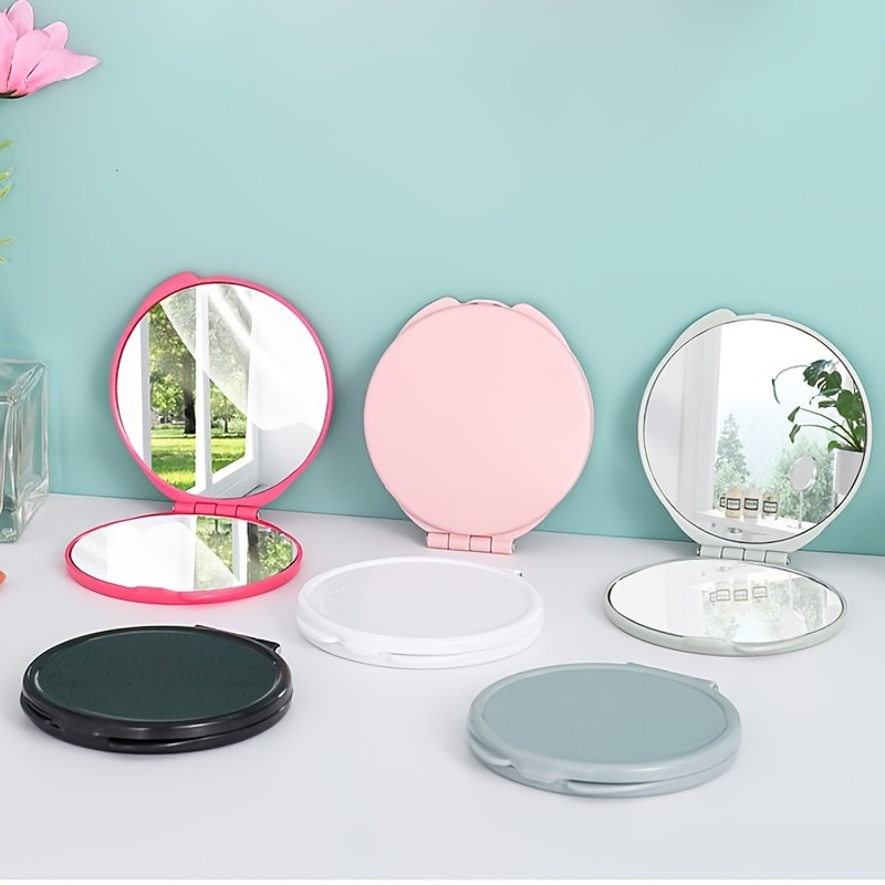 Mini Folding Mirror Round Compact Mirror Portable Pocket Mirror Makeup  Small Mirror Vintage Portable Travel Makeup Mirror for Women Girls Daily  Use