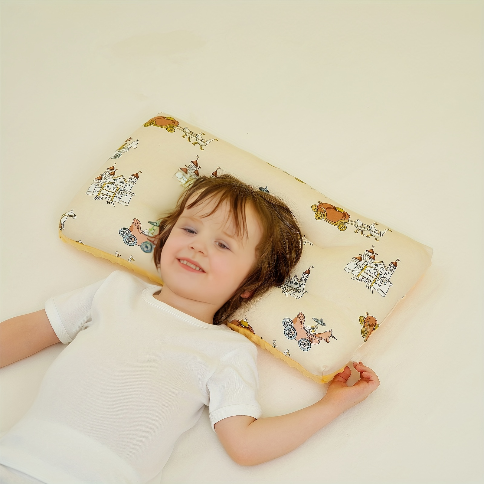 Almohada para dormir para bebé de 14 x 19 pulgadas para niños pequeños,  cama de viaje, suave y agradable al tacto, almohadas para dormir