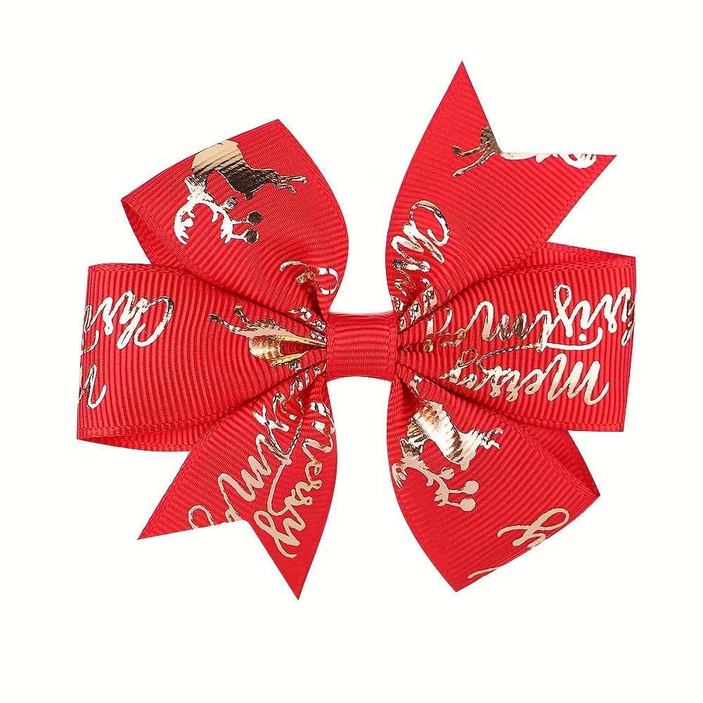 4pcs Christmas Elk Snowman Hair Clip Set