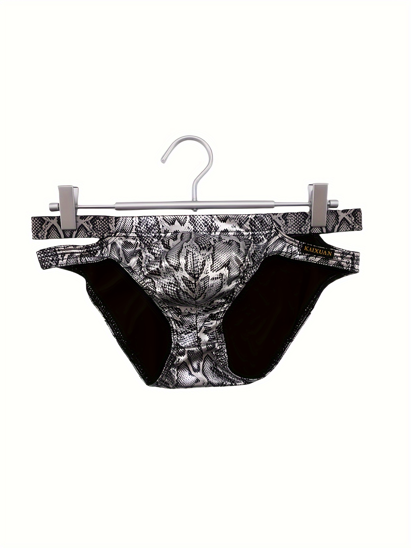 Men's Underwear Snakeskin Pattern Print Sexy Thong U Convex - Temu