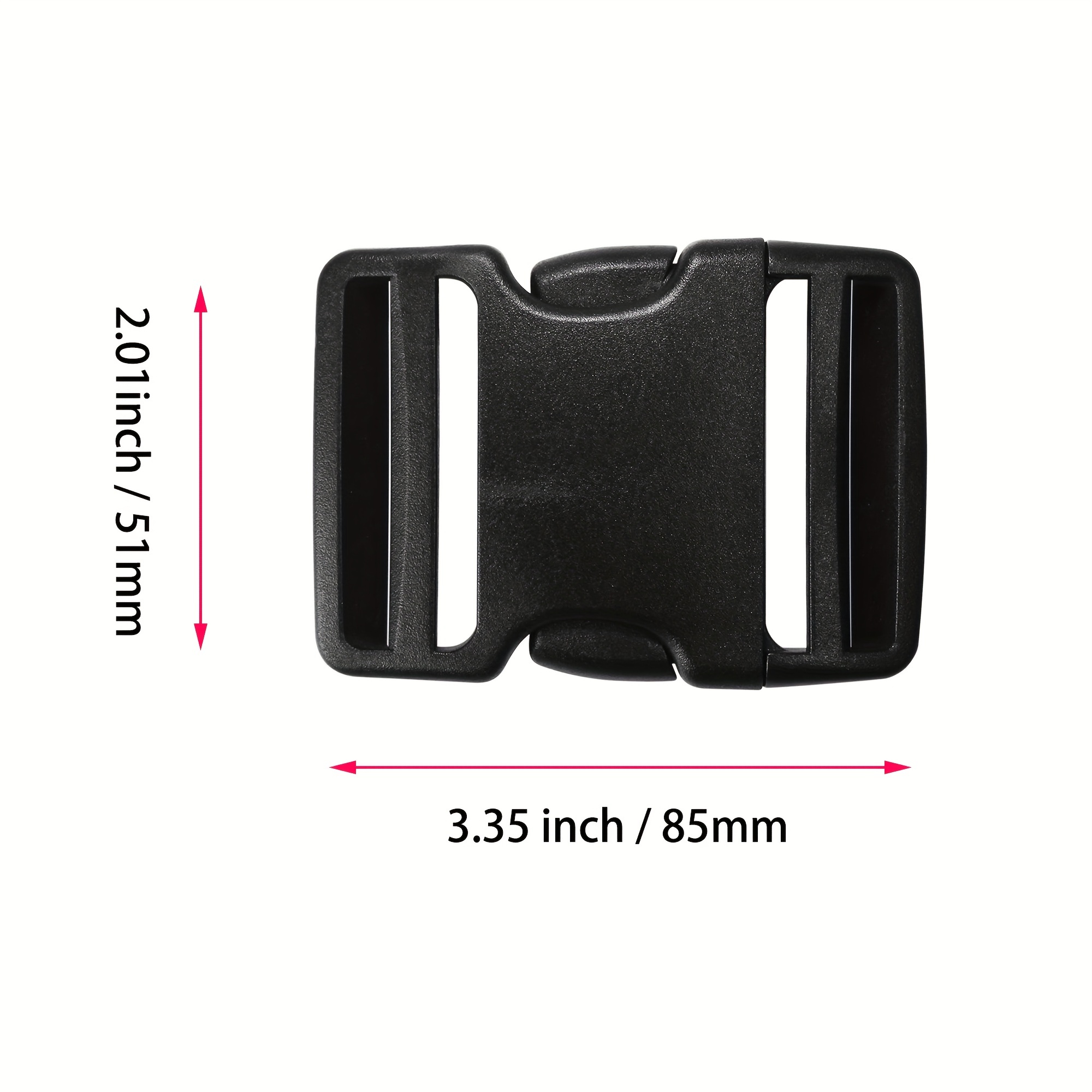  Side Release Buckles,Heavy Duty Dual Adjustable Plastic Buckle  Snaps Clips 1 Inch Backpack Belt Buckle Replacement 2 Packs : Arts, Crafts  & Sewing
