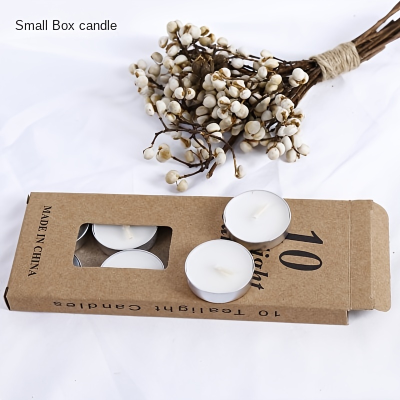 50/10PCS Small Votive Mini Tealight Candles Unscented Tea Lights Candles in  Bulk Smokeless Dripless Long Lasting Tea Candles