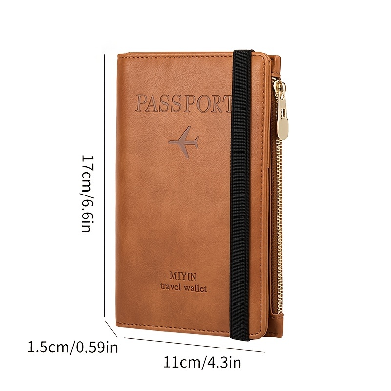 Ultra-thin Leather Passport Holder Travel Cover Case Passport Bag RFID  Wallet