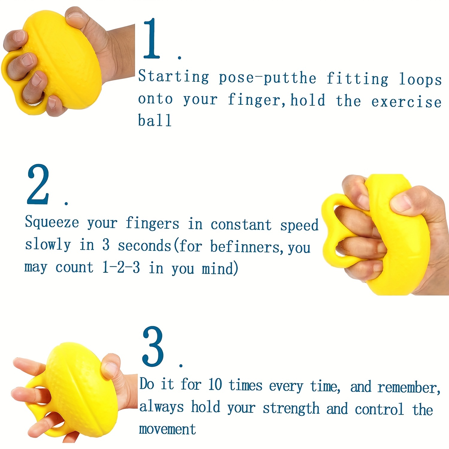 Finger Exerciser Ball Hand Grip Ball Grip Strength Training - Temu