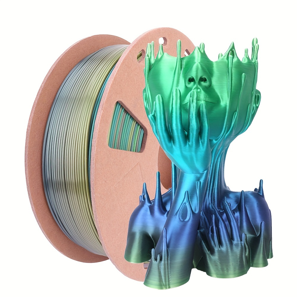 PLA 3D Printer Filament, PLA Filament 1.75mm, Shiny Color Change Rainbow  PLA Filament, 0.02mm, 3D Printing Filament 1kg/2.2lbs 